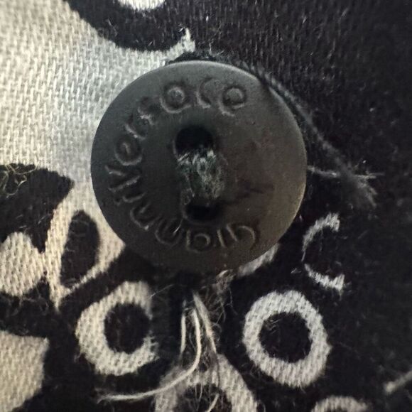 Vintage 80’s Gianni Versace Puff Sleeve Girls Dress Black & White - Picture 6 of 10